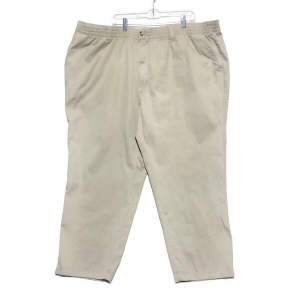 Harbor Bay Khaki Pants Women's Size 3XL Beige Elastic Waist - Picture 1 of 7